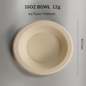 16oz(480ml) Bowl  Compostable Sugarcane