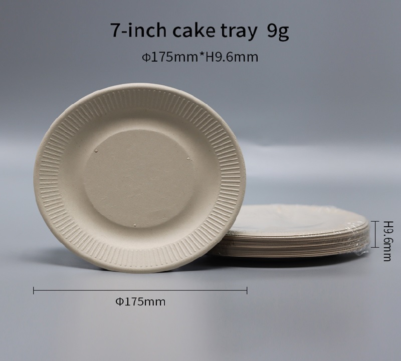7-Inch Cake Tray Eco-Choice Compostable Sugarcane Tray