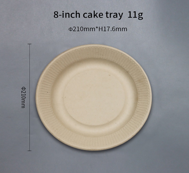 8-Inch Cake Tray Eco-Choice Compostable Sugarcane Tray