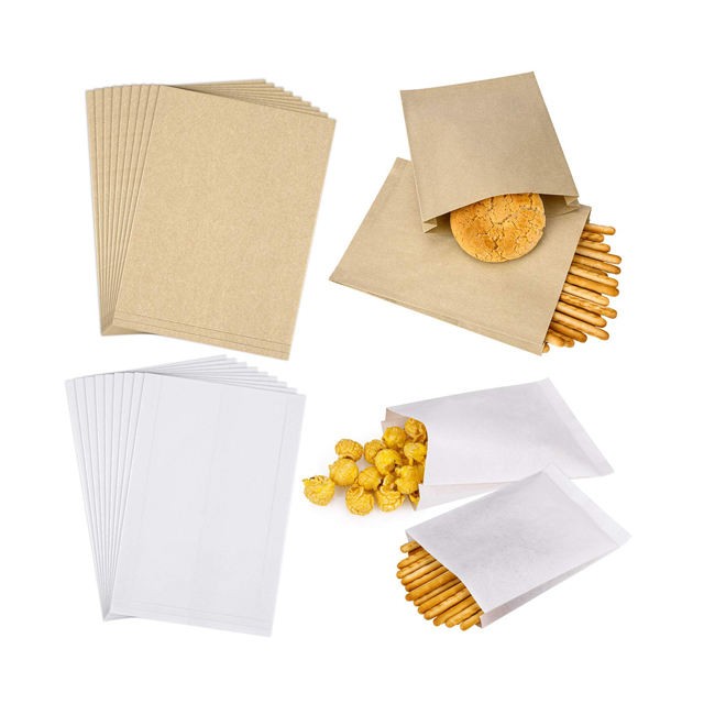 ECO Recycling Large heavy duty durable sack kraft brown white paper bags for food grocery packing take away