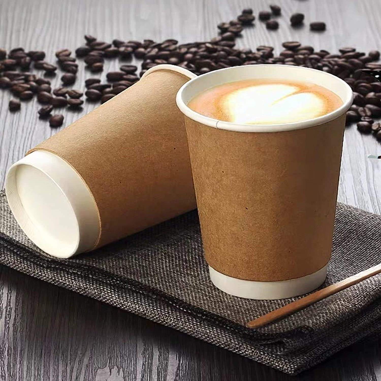 disposable kraft paper cup 8oz 12oz 16oz 20oz coffee hot drink cup biodegradable paper cup