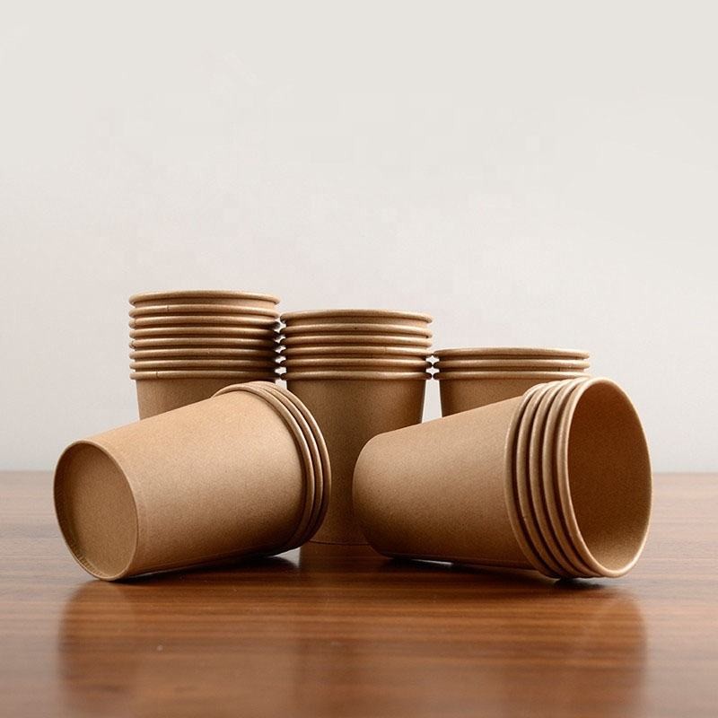 disposable kraft paper cup 8oz 12oz 16oz 20oz coffee hot drink cup biodegradable paper cup