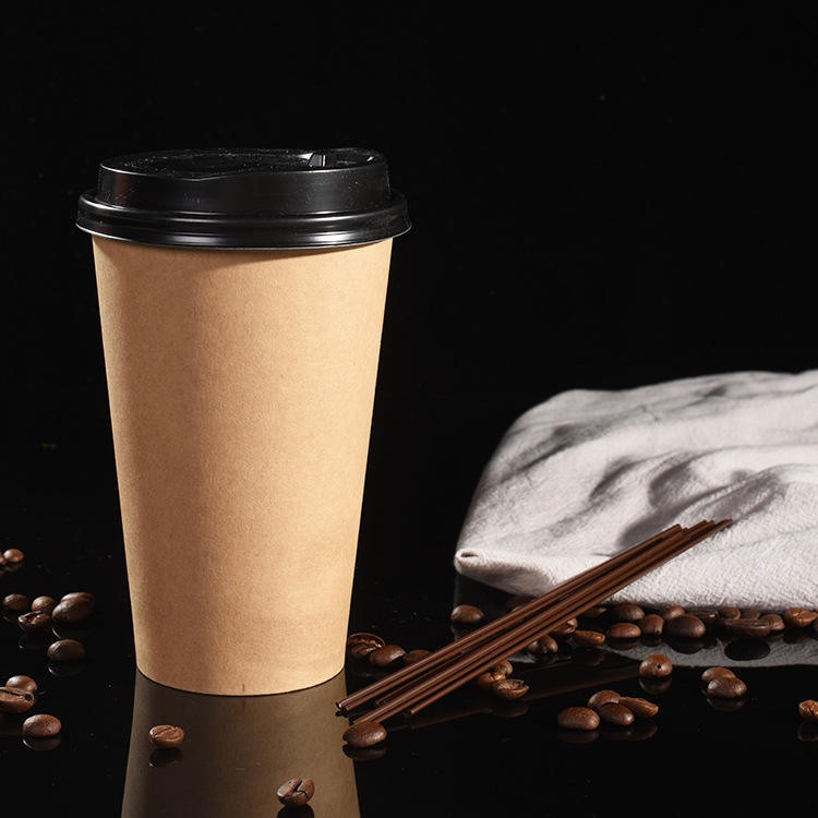 disposable kraft paper cup 8oz 12oz 16oz 20oz coffee hot drink cup biodegradable paper cup