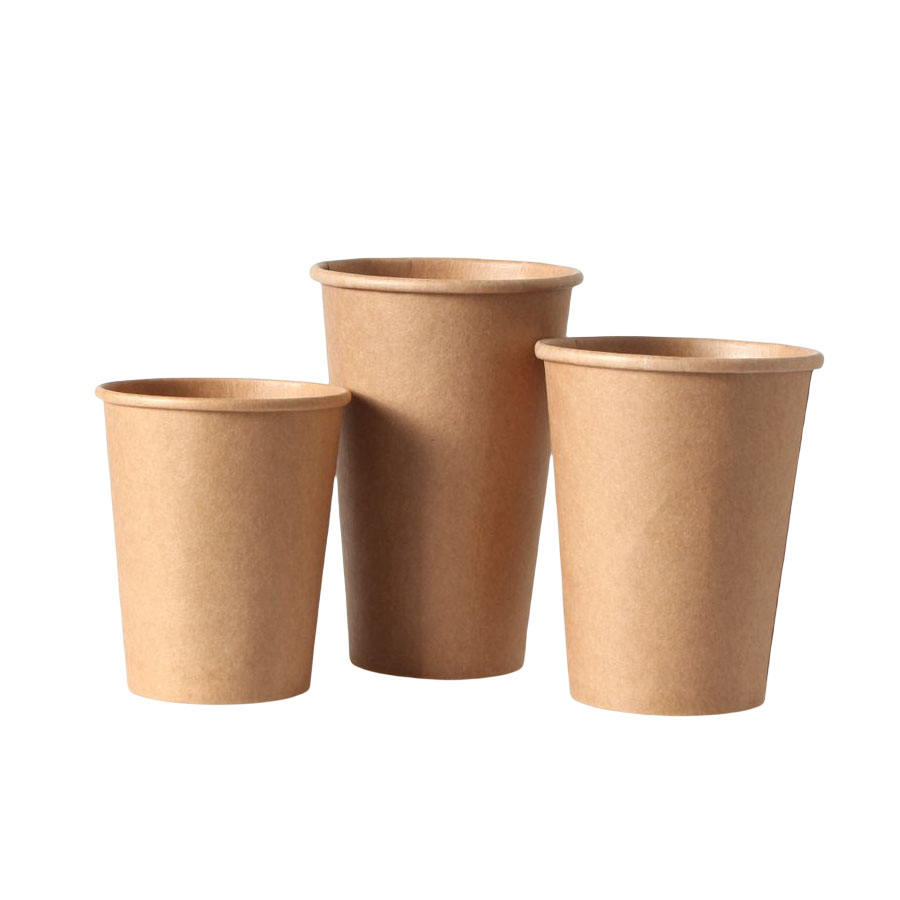Wholesale Printing 4oz/8oz/12oz/16oz/20oz Single Wall Disposable Paper Cups Customized Hot Coffee Paper Cup
