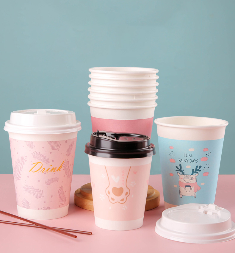 4oz 8oz 12oz 16oz Customized Design Paper Cups Eco Friendly Disposable Printed Paper Double Wall Coffee Cups