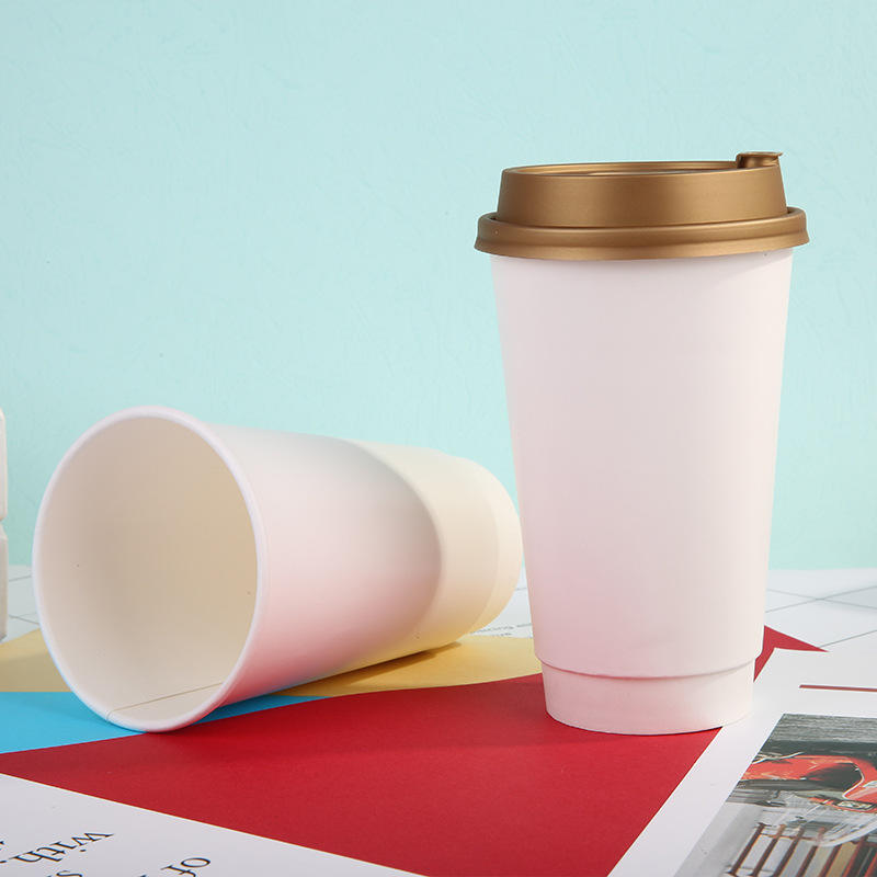 4 oz 6 oz 8 oz Hot Paper Cup with lids Sleeve Paper Coffee Cups Custom Logo