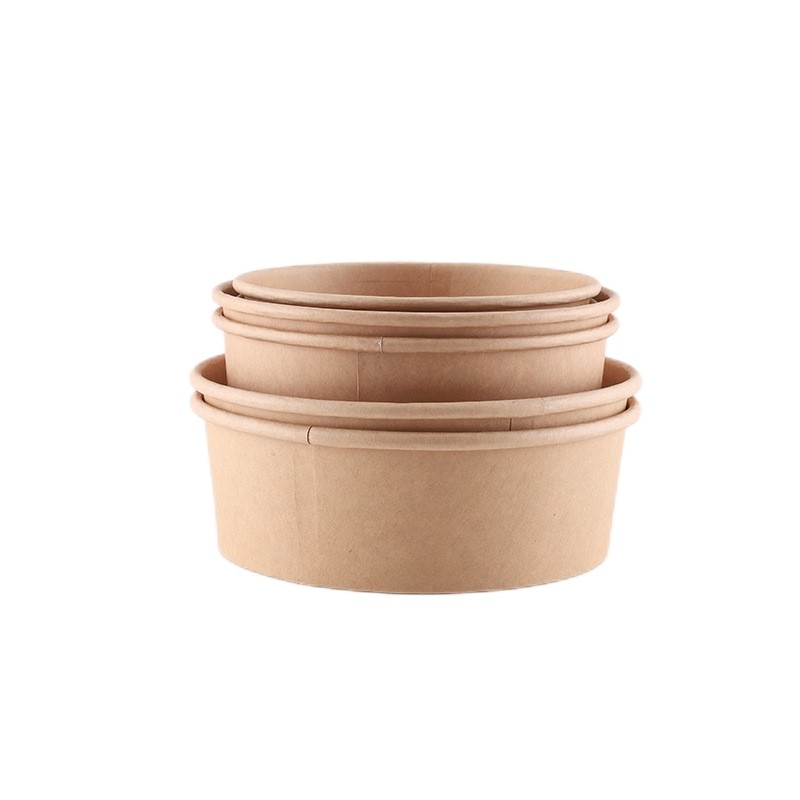 Customized printing Kraft /White Disposable Paper Soup Cups /Bowl with Paper Lids - 副本