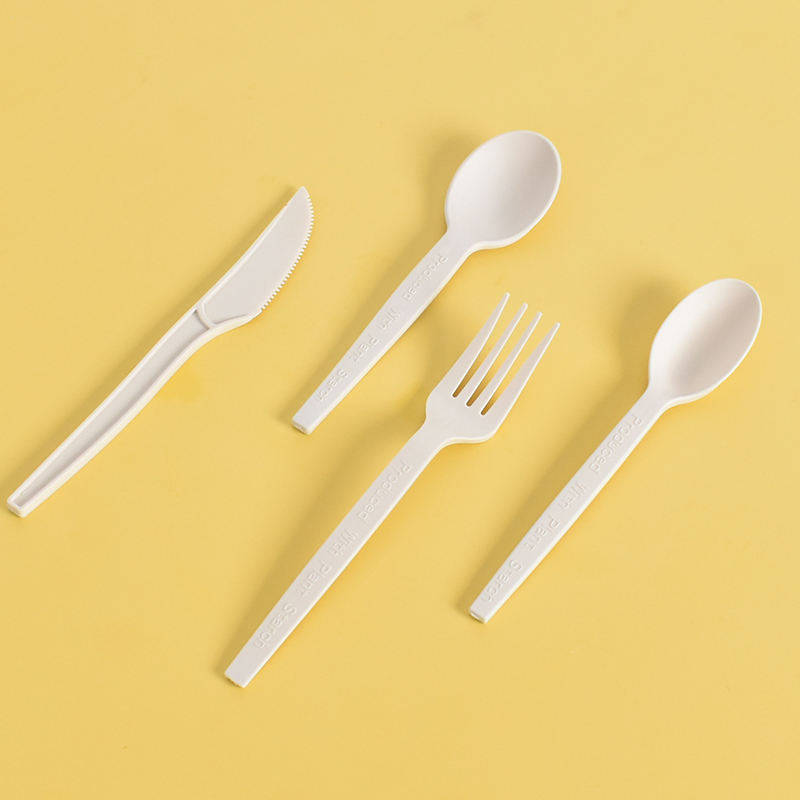 Forks Knives And Spoon Corn Starch Eco-Friendly Cutlery Disposable Spoon Knife And Fork