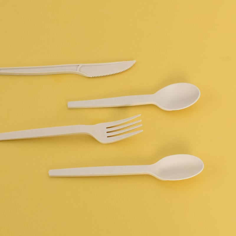 Forks Knives And Spoon Corn Starch Eco-Friendly Cutlery Disposable Spoon Knife And Fork