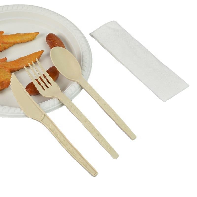 Disposable Cornstarch Knife Fork And Spoon Food Grade Cutlery