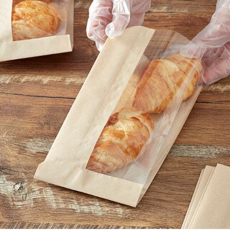 Bakery Bread Bags-Natural Kraft Waxed Paper Bag