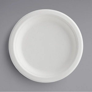  9 inch Deep Round Plate Compostable Sugarcane