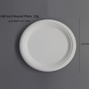  9  inch Round Plate  Compostable Sugarcane