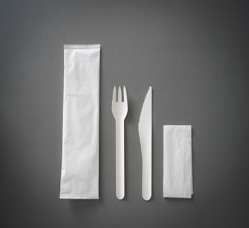 Knife&Fork&Napkin -Compostable Paper Cutlery Set-1