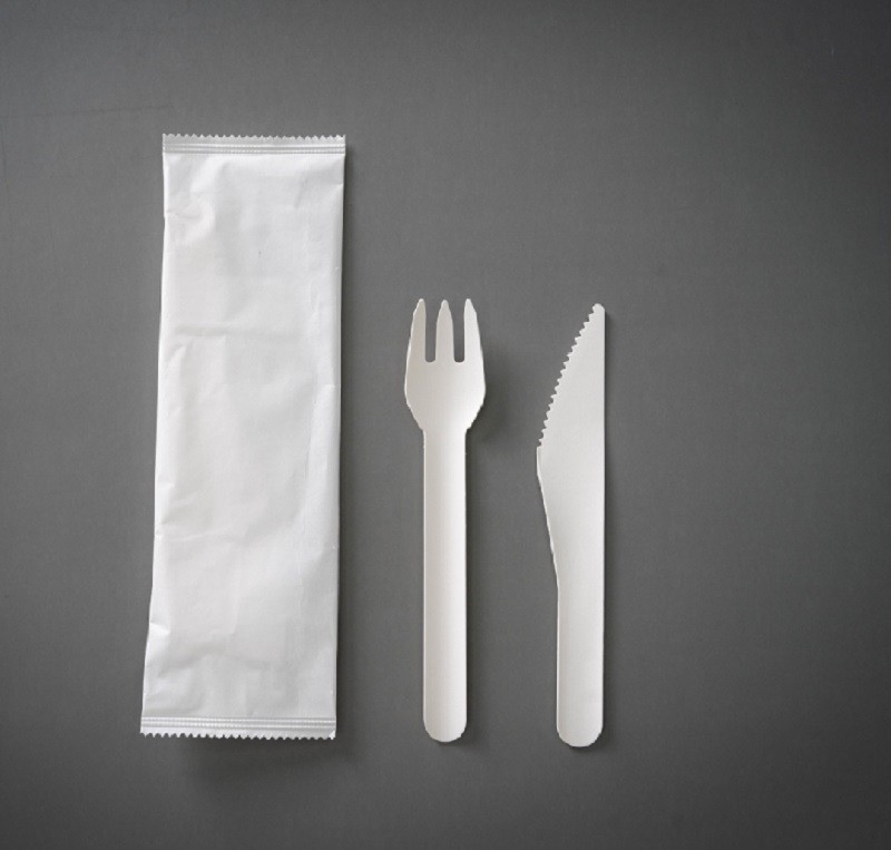 Knife&Fork&Napkin -Compostable Paper Cutlery Set-1